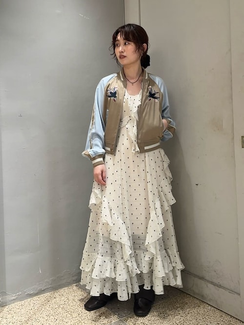 LILY BROWN フリルワンピース リリーブラウン LILY BROWN フリルワンピース （DOT） -ファッション