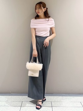 「LILY BROWN（リリーブラウン）のアイテム（パンツ）」を使った、LILY BROWNさん（レディース・158cm）の夏コーディネート