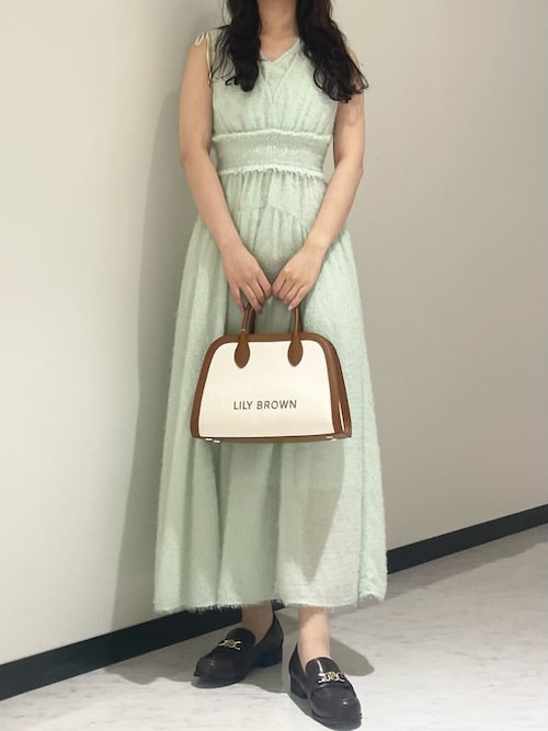 セール】フリンジジャガードシャーリングワンピース（ワンピース
