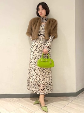 「クロップド丈」｜LILY BROWNさん（レディース・162cm）の冬コーディネート