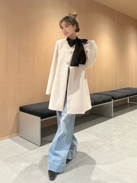 「アイテム（ノーカラージャケット）」を使った、LILY BROWNさん（レディース・150cm）の秋コーディネート