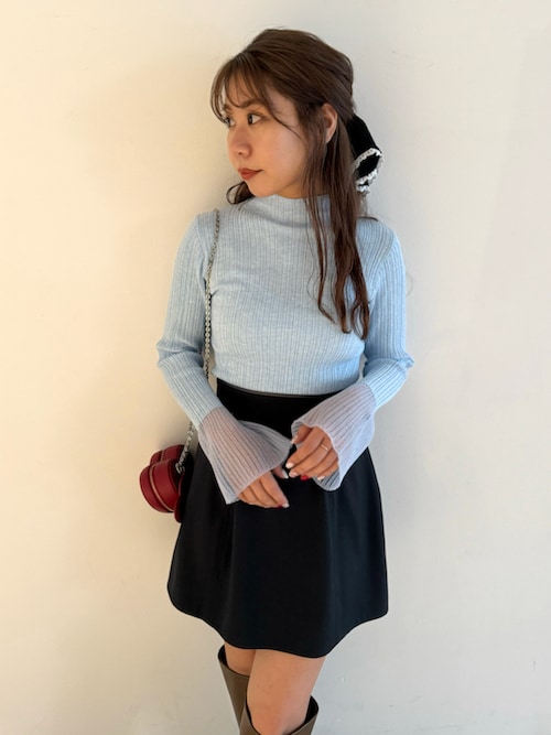 【CELINE】ミニスカート キャメル 24AW NEW】CELINE_women/リネン＆ウール プリーツミニスカート