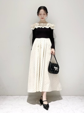 「アイテム（テーラードジャケット）」を使った、LILY BROWNさん（レディース・154cm）の冬コーディネート