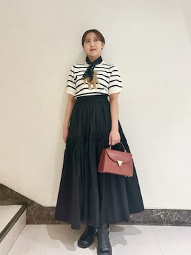 「春ニット」｜「アイテム（財布/小物）」を使った、LILY BROWNさん（レディース・157cm）の冬コーディネート