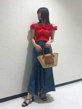 「LILY BROWN（リリーブラウン）のアイテム（スカート）」を使った、LILY BROWNさん（レディース・156cm）の夏コーディネート
