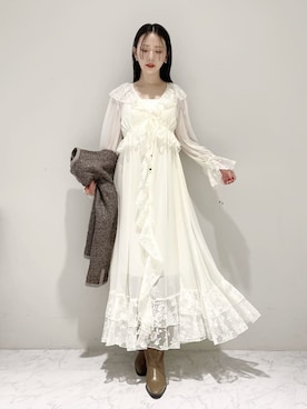 「アイテム（その他アンダーウェア/インナー）」を使った、LILY BROWNさん（レディース・154cm）の秋コーディネート