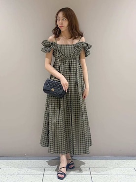 「LILY BROWN（リリーブラウン）のアイテム（シューズ）」を使った、LILY BROWNさん（レディース・158cm）の夏コーディネート