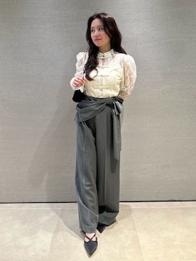 「LILY BROWN（リリーブラウン）のアイテム（シャツ/ブラウス）」を使った、LILY BROWNさん（レディース・152cm）の秋コーディネート