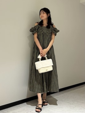 「LILY BROWN（リリーブラウン）のアイテム（シューズ）」を使った、LILY BROWNさん（レディース・163cm）の夏コーディネート