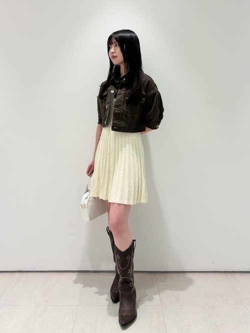 Lily Brown ポロニットミニワンピース Lily Brown （リリーブラウン)ポロニットミニワンピース 25春夏