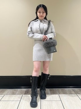 「LILY BROWN（リリーブラウン）のアイテム（その他アウター）」を使った、LILY BROWNさん（レディース・152cm）の冬コーディネート