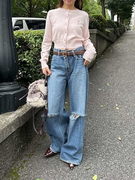 「アイテム（その他ヘアアクセサリー）」を使った、LILY BROWNさん（レディース・152cm）の秋コーディネート