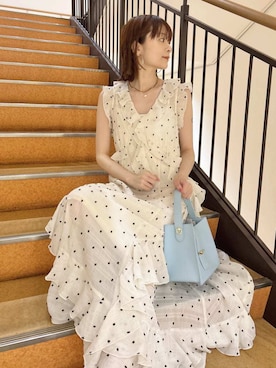 「透けトップス」｜LILY BROWNさん（レディース・157cm）の夏コーディネート
