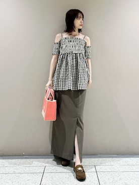 「LILY BROWN（リリーブラウン）のアイテム（シューズ）」を使った、LILY BROWNさん（レディース・157cm）の夏コーディネート