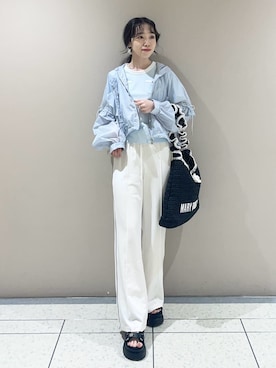「LILY BROWN（リリーブラウン）のアイテム（その他アウター）」を使った、LILY BROWNさん（レディース・157cm）の夏コーディネート