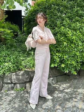 「アイテム（その他ヘアアクセサリー、ゴールド系）」を使った、LILY BROWNさん（レディース・160cm）の夏コーディネート