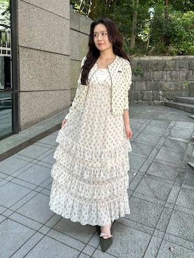 LILY BROWN（リリーブラウン）の「ユリ柄ウエストシャーリング 