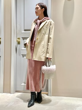 「LILY BROWN（リリーブラウン）のアイテム（ジャケット/アウター）」を使った、LILY BROWNさん（レディース・156cm）の冬コーディネート