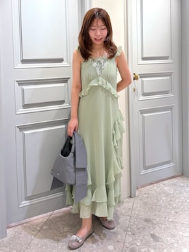 「アイテム（ハンドバッグ、その他）」を使った、LILY BROWNさん（レディース・156cm）の夏コーディネート