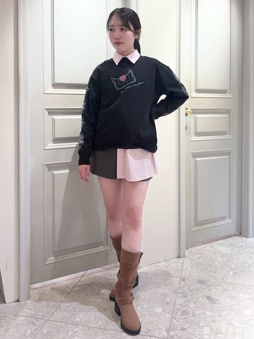 Lily Bearスカーフ付きオーバーシャツ