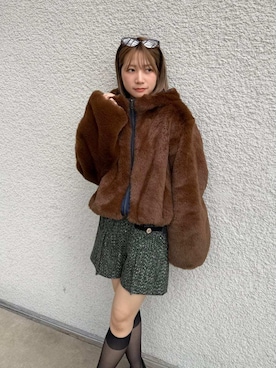 「ミニ丈」｜LILY BROWNさん（レディース・152cm）の秋コーディネート