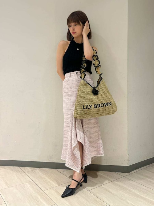 【正規品】リリーブラウン×マリークワント　ペーパーラウンドフリルバッグ LILY BROWN×MARY QUANT】ペーパーラウンドフリルバッグ(バッグ