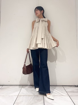 「LILY BROWN（リリーブラウン）のアイテム」を使った、LILY BROWNさん（レディース・160cm）の春コーディネート