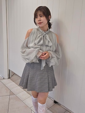 「アイテム（ローファー）」を使った、LILY BROWNさん（レディース・150cm）の夏コーディネート