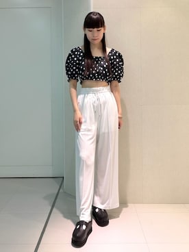 「LILY BROWN（リリーブラウン）の【LILY BROWN×UGG】　W GOLDENSTAR HI CLOG（その他シューズ、ブラック系）」を使った、LILY BROWNさんの夏コーディネート