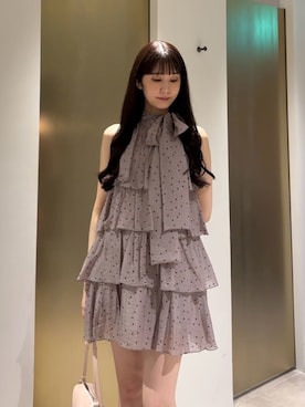 「LILY BROWN（リリーブラウン）の【LILY BROWN Lingerie】バッククロスブラレット（ブラジャー、ホワイト系）」を使った、LILY BROWNさんの夏コーディネート