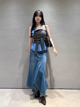 「LILY BROWN（リリーブラウン）のアイテム（スカート）」を使った、LILY BROWNさん（レディース・160cm）の夏コーディネート