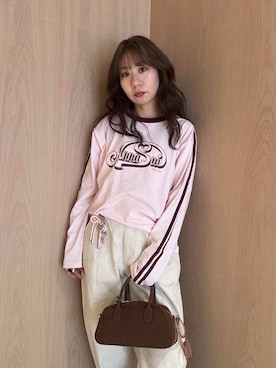 「アイテム（キーケース/キーアクセサリー）」を使った、LILY BROWNさん（レディース・152cm）の秋コーディネート