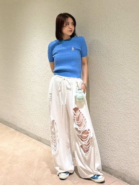 「クロップド丈」｜LILY BROWNさん（レディース・163cm）の春コーディネート