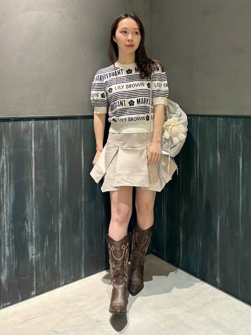 【入手困難☆Lily Brown】黒　カード柄　カジュアルパンツ　サイズF LILY BROWN｜ベルト付きタックパンツ | Rakuten Fashion(楽天
