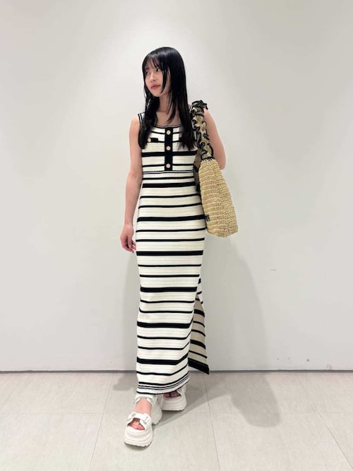 LILY BROWN×MARY QUANT デイジーボタンノースリーブニット LILY BROWN×MARY QUANT】デイジーボタンノースリーブニット