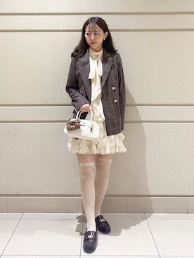 「アイテム（キーホルダー）」を使った、LILY BROWNさん（レディース・158cm）の夏コーディネート