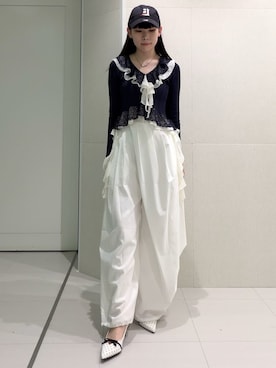 「LILY BROWN（リリーブラウン）のアイテム（その他パンツ）」を使った、LILY BROWNさん（レディース・167cm）の夏コーディネート