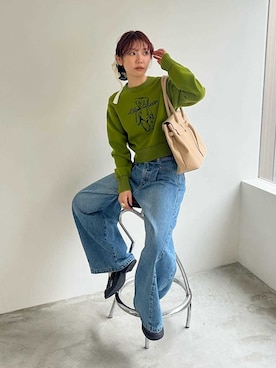 「アイテム（ヘアアクセサリー）」を使った、LILY BROWNさん（レディース・163cm）の夏コーディネート