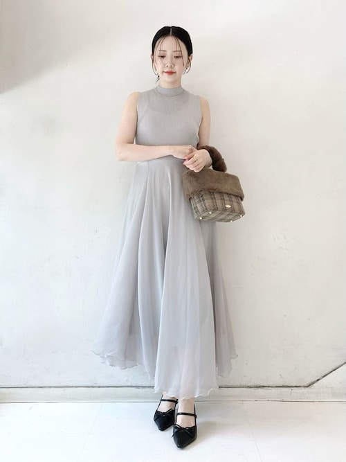Lily Brown シャツドッキングニットワンピース フレア リリーブラウン LILY BROWN（リリーブラウン）の「シャツドッキングニット