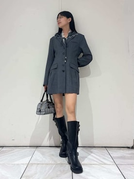 「ミニ丈」｜LILY BROWNさん（レディース・160cm）の秋コーディネート