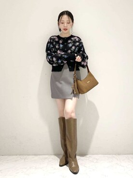 LILY BROWNさん（レディース・154cm）の秋コーディネート