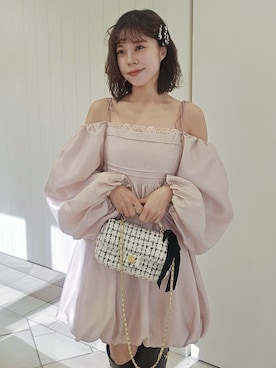 「アイテム（ヘアピン）」を使った、LILY BROWNさん（レディース・150cm）の冬コーディネート