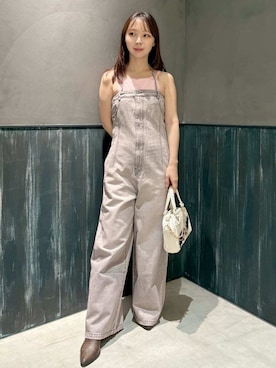 「アイテム（つなぎ/オールインワン）」を使った、LILY BROWNさん（レディース・155cm）の夏コーディネート