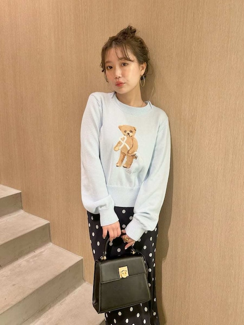 プリントシフォンバイアスミディスカート（スカート）｜LILY BROWN