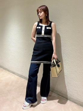 「LILY BROWN（リリーブラウン）のアイテム（パンツ）」を使った、LILY BROWNさん（レディース・163cm）の夏コーディネート