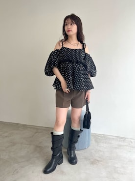 「シアー素材」｜LILY BROWNさん（レディース・152cm）の夏コーディネート