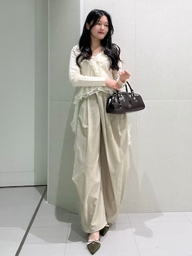 「LILY BROWN（リリーブラウン）のアイテム（その他パンツ）」を使った、LILY BROWNさん（レディース・160cm）の夏コーディネート