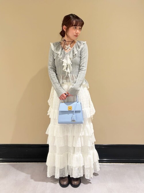 ボリュームフリルニットトップス（ニット/セーター）｜LILY BROWN