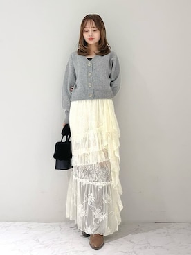 「アイテム（アンダーウェア）」を使った、LILY BROWNさん（レディース・148cm）の秋コーディネート