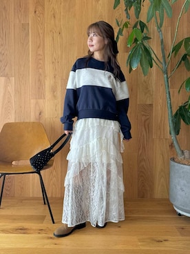 「アイテム（ドレス）」を使った、LILY BROWNさん（レディース・152cm）の秋コーディネート